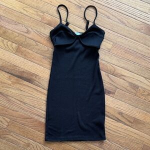 ASTR The Label Little Black Ribbed Dress